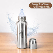 CI BABY Dumble Shaped Steel Baby Feeding Bottle 240ml – Durable & Safe